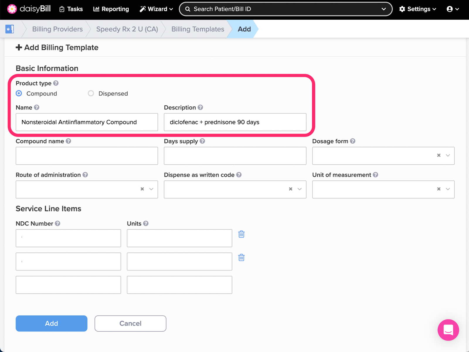 Ncpdp Billing Templates Daisybill