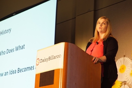 Sarah Moray speaks at the Billaroo conference on workers' comp billing and payment.