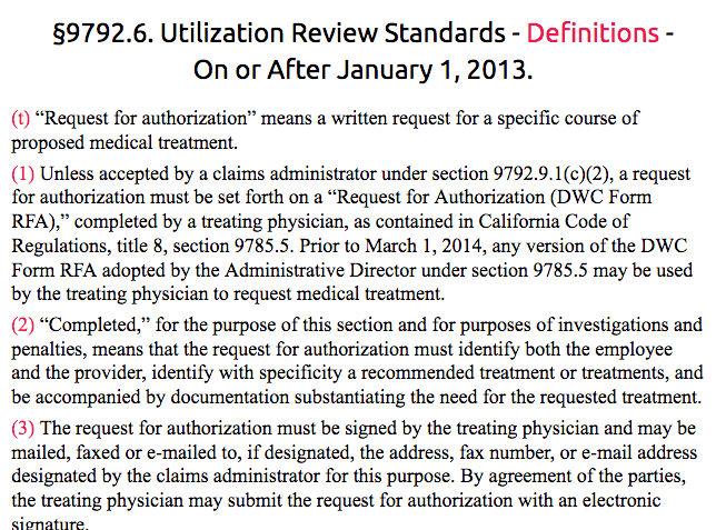 Regulation 9792.6.1 Request for Authorization