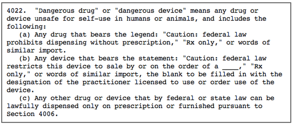 Definition of dangerous devices