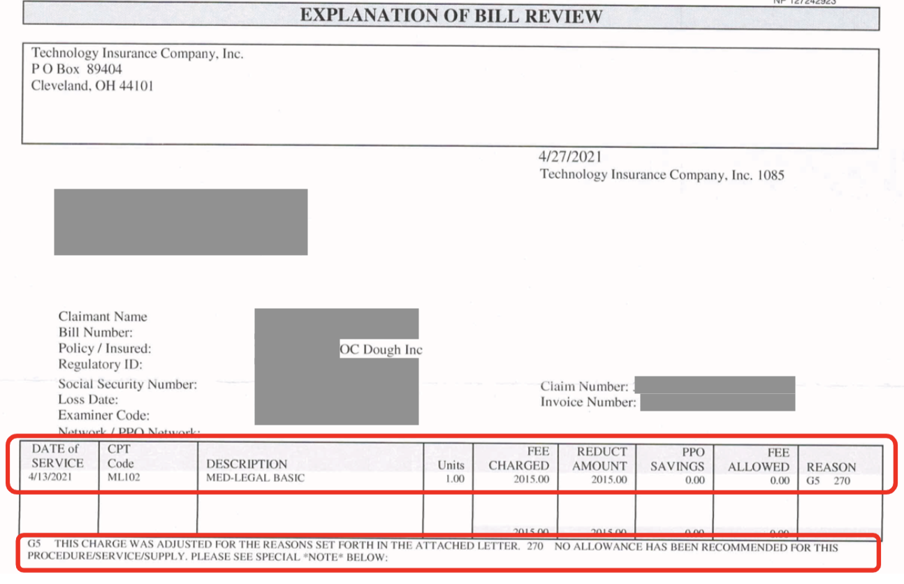 ML201 AmTrust North America Grade F daisyBill